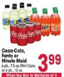 Jewel-Osco Coca-Cola, Fanta or Minute Maid offer