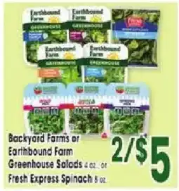 Jewel-Osco Backyard Farms or Earthbound Farm Greenhouse Salads offer
