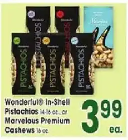 Jewel-Osco Wonderful In-Shell Pistachios or Marvellous Premium Cashews offer