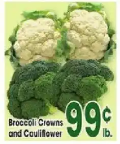 Jewel-Osco Broccoli Crowns and Cauliflower offer