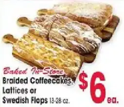 Jewel-Osco Baked In-Store Braided Coffeecakes, Lattices or Swedish Flops offer