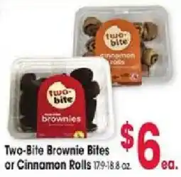 Jewel-Osco Two-Bite Brownie Bites or Cinnamon Rolls offer