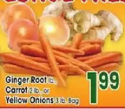 Jewel-Osco Ginger Root, Carrot, or Yellow Onions offer