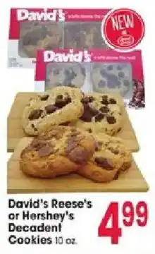 Jewel-Osco David's reese's or hershey's decadent cookies offer
