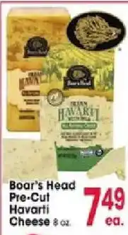 Jewel-Osco Boar's Head Pre-Cut Havarti Cheese offer