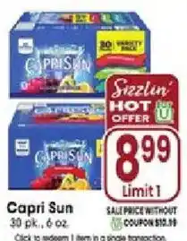 Jewel-Osco Capri Sun offer
