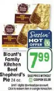 Jewel-Osco Blount's Family Kitchen Beef Shepherd's Pie offer