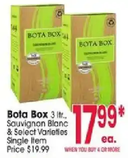 Jewel-Osco Bota Box Sauvignon Blanc & Select Varieties offer