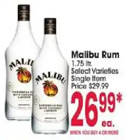 Jewel-Osco Malibu Rum offer