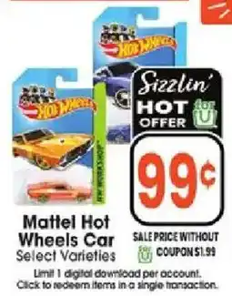 Jewel-Osco Mattel Hot Wheels Car offer