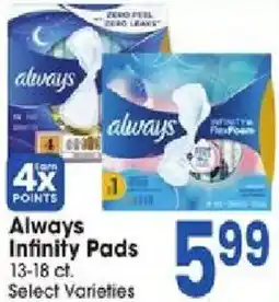 Jewel-Osco Always Infinity Pads offer