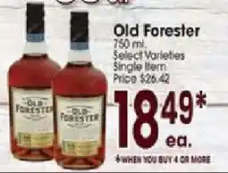 Jewel-Osco Old Forester offer