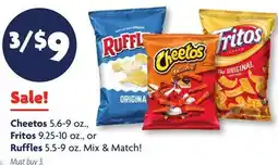 Family Dollar Cheetos 5.6-9 oz., Fritos 9.25-10 oz., or Ruffles 5.5-9 oz offer