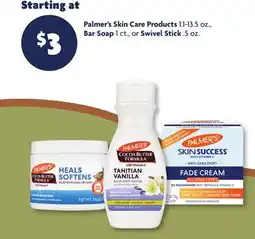 Family Dollar Palmer's Skin Care Products 1.1‑13.5 oz., Bar Soap 1 ct., or Swivel Stick .5 oz offer