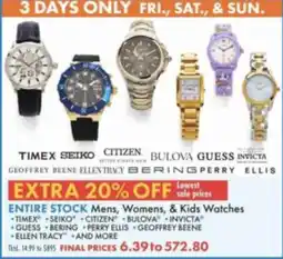 Boscov's Mens, Womens, & Kids Watches offer
