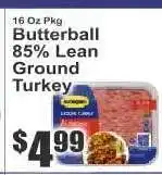 Key Food Butterball 85% Lean Ground Turkey offer