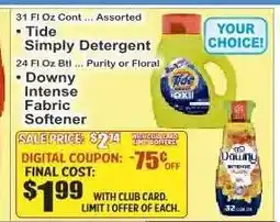 Key Food Tide Simply Detergent offer