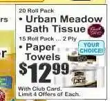 Key Food Urban Meadow Bath Tissue offer