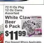 Key Food White Claw Beer offer