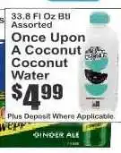 Key Food Once Upon a Coconut Coconut Water offer