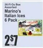 Key Food Marino's Italian Ices 6 Pack offer