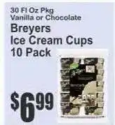 Key Food Breyers Ice Cream Cups 10 Pack offer