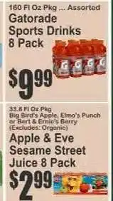Key Food Gatorade Sports Drinks 8-Pack offer