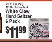 Key Food White Claw Hard Seltzer 6 Pack offer