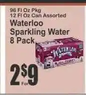 Key Food Waterloo Sparkling Water 8-Pack offer