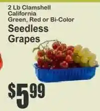 Key Food Seedless Grapes offer