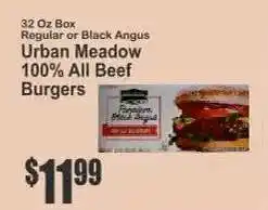 Key Food Urban Meadow 100% All Beef Burgers offer
