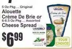 Key Food Alouette Crème De Brie or Cheese Spread offer