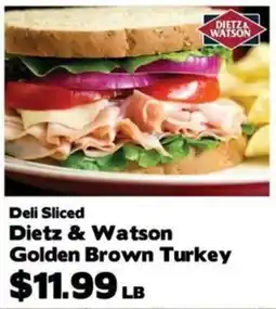 Crosby's Marketplace Dietz & Watson Golden Brown Turkey offer