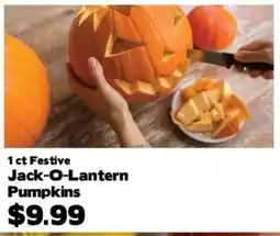 Crosby's Marketplace Festive Jack-O-Lantern Pumpkins offer
