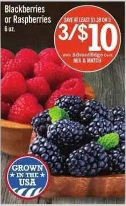 Price Chopper Blackberries or Raspberries offer