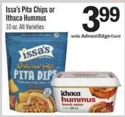 Price Chopper Issa's Pita Chips or Ithaca Hummus offer