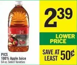 Price Chopper Pics 100% Apple Juice offer