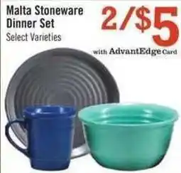 Price Chopper Malta Stoneware Dinner Set offer