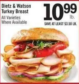 Price Chopper Dietz & Watson turkey breast offer