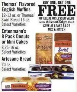 Price Chopper Thomas' Flavored English Muffins offer