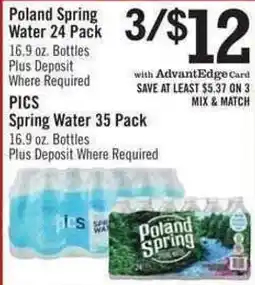 Price Chopper Poland Spring spring water offer