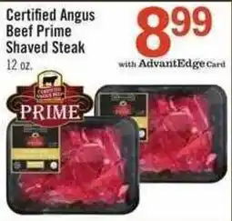 Price Chopper Certified Angus Beef Prime Shaved Steak offer