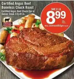 Price Chopper Certified Angus Beef Boneless Chuck Roast offer