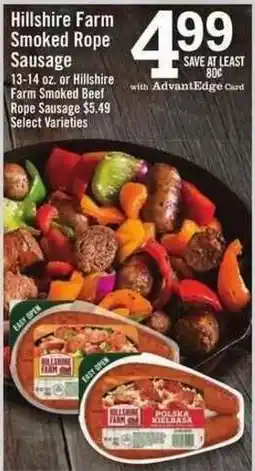 Price Chopper Hillshire Farm Smoked Rope Sausage offer