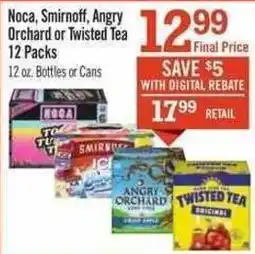 Price Chopper Noca, Smirnoff, Angry Orchard or Twisted Tea offer