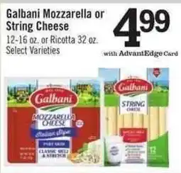 Price Chopper Galbani Mozzarella or String Cheese offer