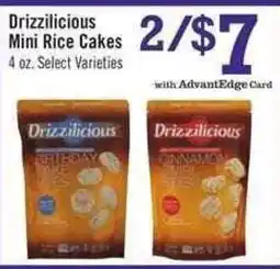 Price Chopper Drizzilicious mini rice cakes offer