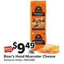 Giant Food Boar's Head Muenster Cheese offer