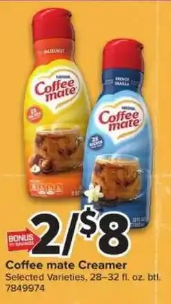 Giant Food Coffee mate Creamer offer