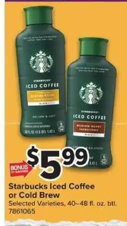Giant Food Starbucks Iced Coffee or Cold Brew offer